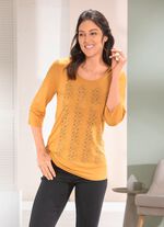 Shirt met contrasterende decoratieve platen in 2 kleuren MA&Iuml;SGEEL