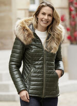 Kort leren jack van &ldquo;Cabrini&rdquo; 