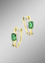 Vergulde creolen met zirkonia 