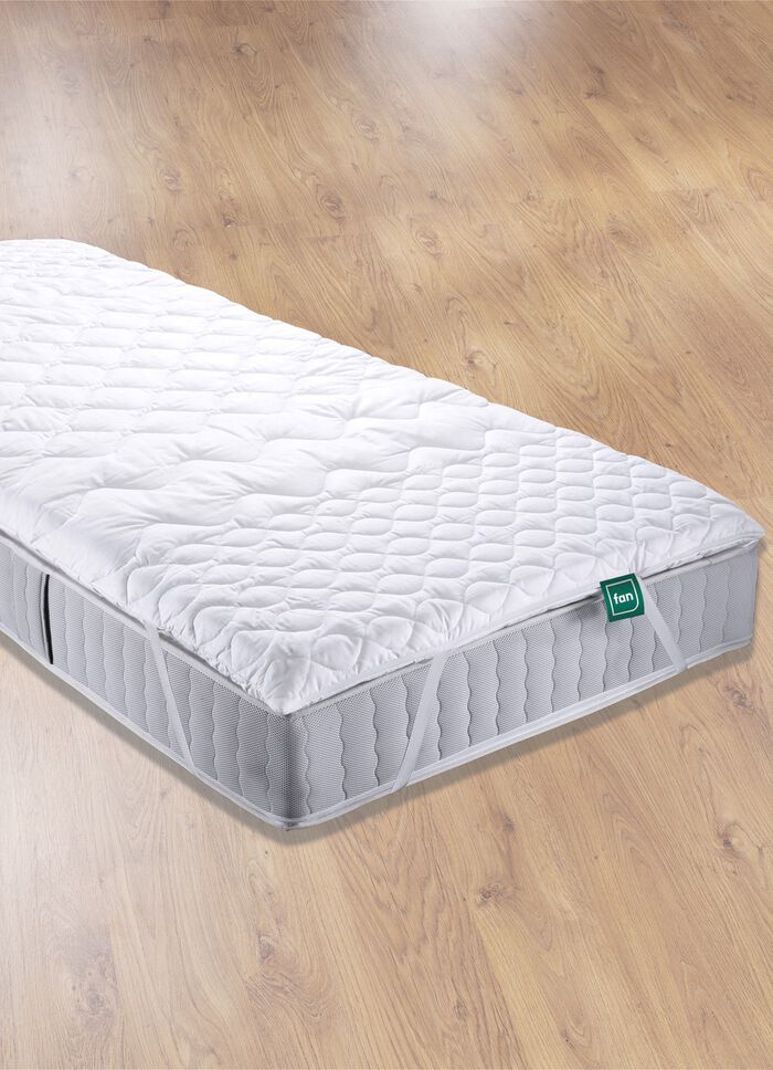 7-zone koudschuim topper van ventilator met katoenen hoes 