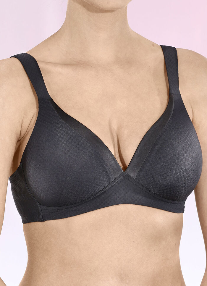 Naturana bh met verstevigde rug ZWART