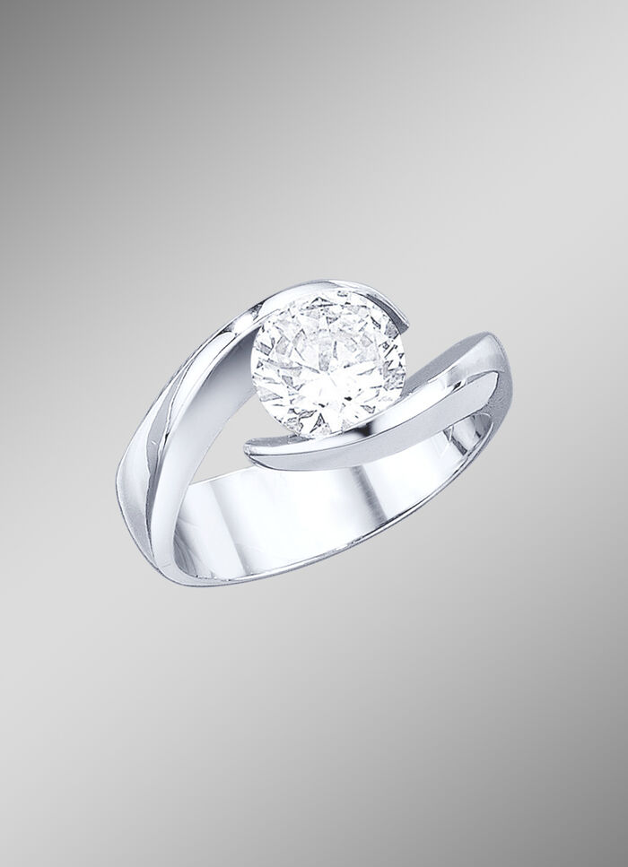 Handgemaakte solitaire ring met diamant 