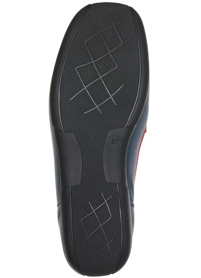 ELENA EDEN pantoffels met decoratieve sluiting BLAUW-WIT-ROOD