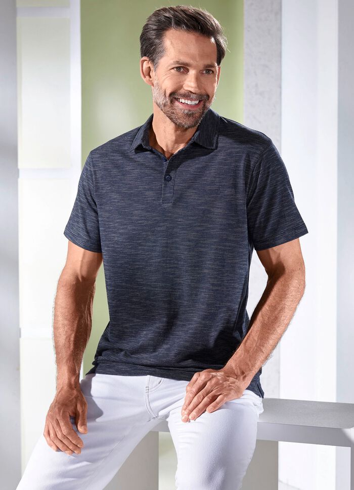 Poloshirt met zijsplitten 