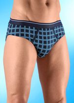 Drie-pack geruite slips 