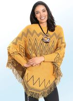 Poncho trui met glitteraccenten 