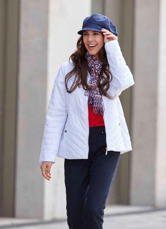 Jas met ritssluiting WIT