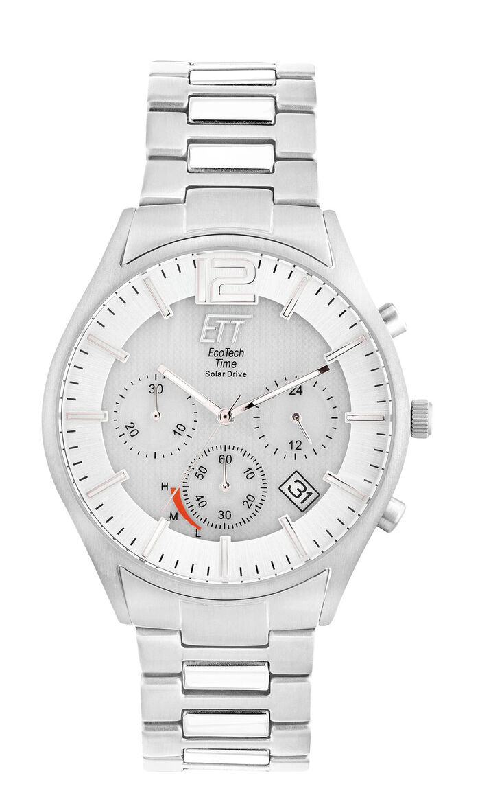 Sportieve solar herenchronograaf met titanium bandkast 