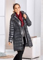 Korte jas met zijstiksels in de lengte 