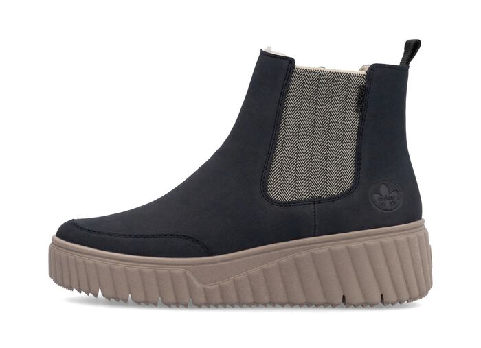 Rieker, trendy dameslaarzen, winterschoenen, met uitneembaar voetbed DONKERBLAUW