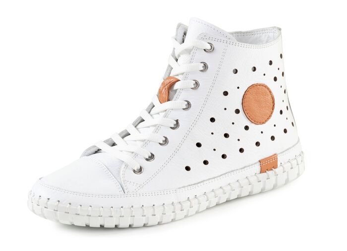 Gemini, zomerlaarzen voor dames, breedte G, met uitneembaar voetbed WIT