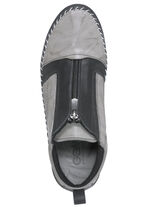 Gemini gekreukt mocassin laarsje GRIJS-ZWART