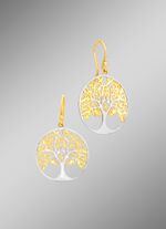 Zilveren levensboom oorbellen 