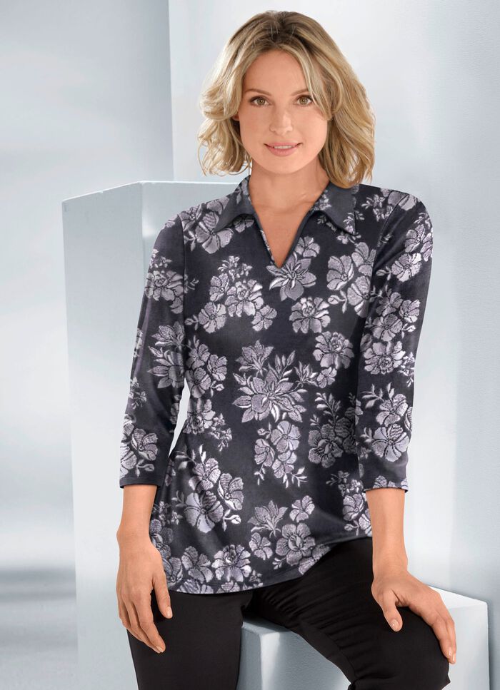 Pullover met briljant gekleurde inkjetprint 