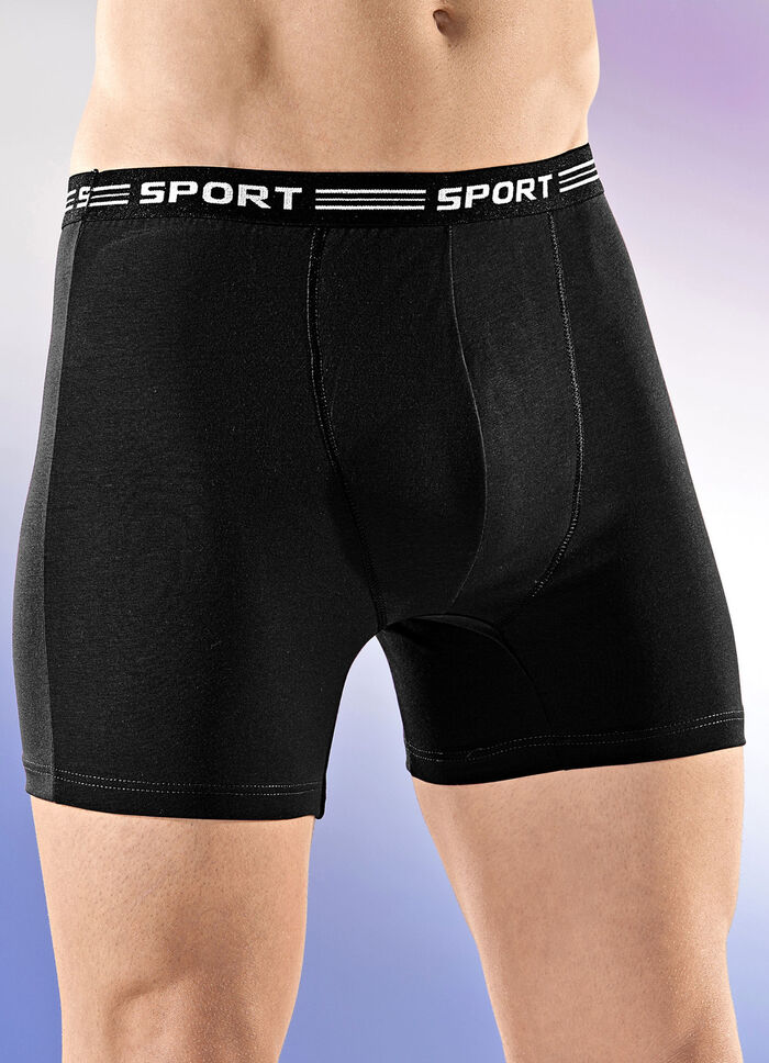 Set van vier broeken van fijne jersey, effen 