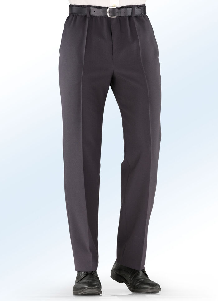 Slip-on broek van “Klaus Models” in 4 kleuren DONKERGRIJS