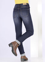 Jeans met push-up effect DONKERBLAUW