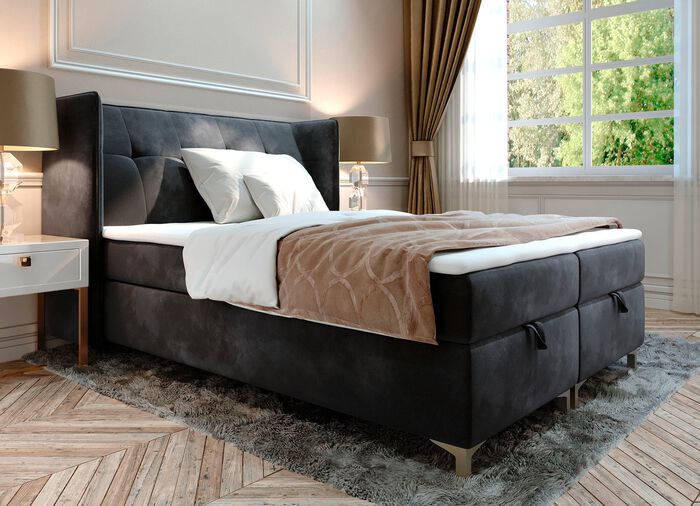 Boxspringbed met nachtkastje en topmatras 