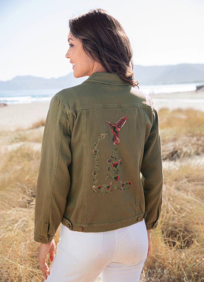 Geborduurd spijkerjack 