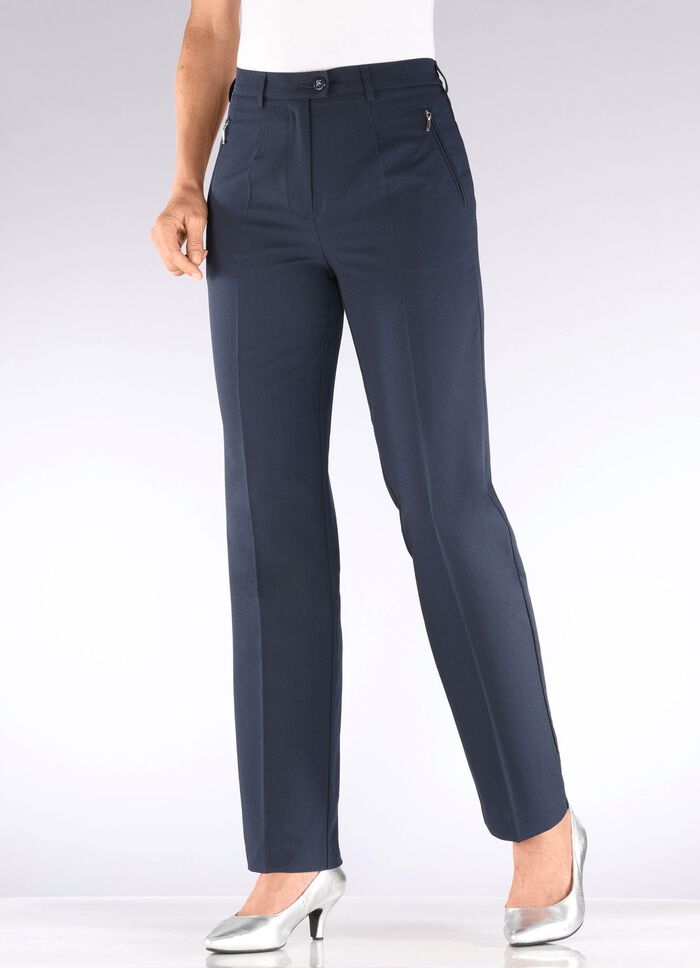 Broek met ritsen aan de zijzakken 