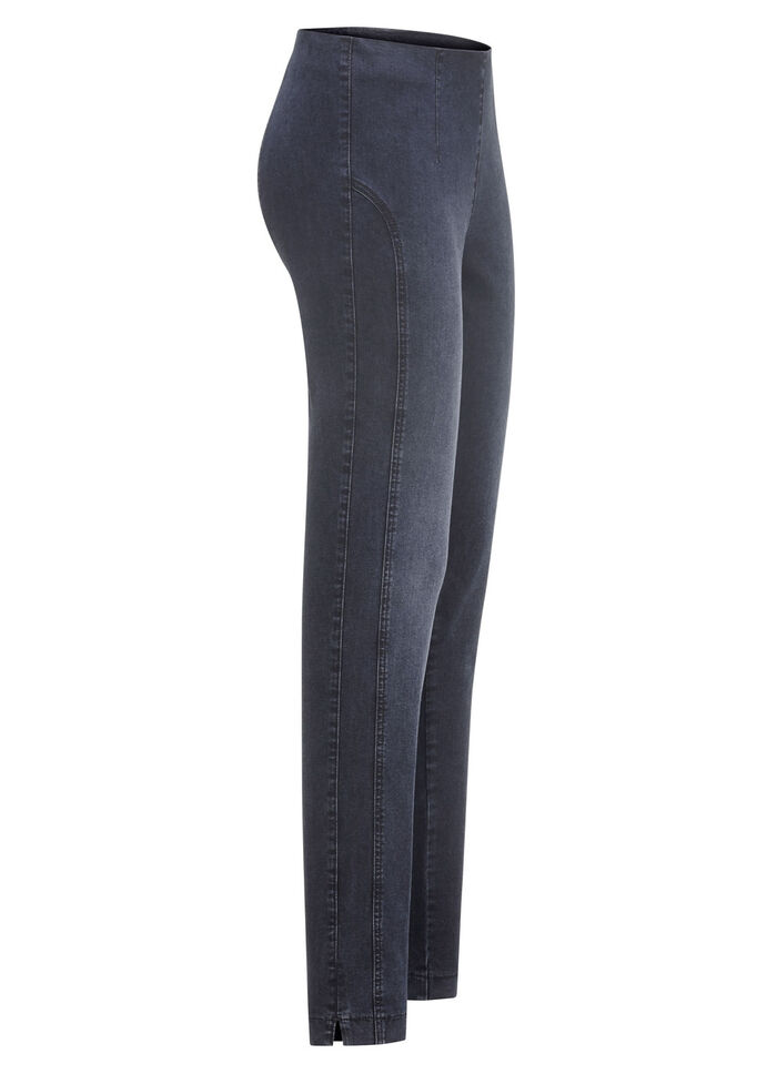 Jeans met trekkoord DONKERBLAUW