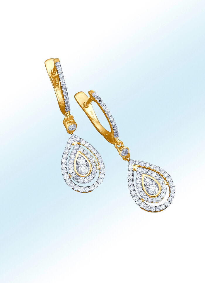 Hoogwaardige clipcreolen met briljanten