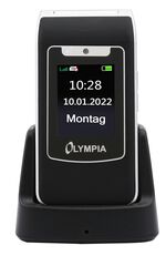 Olympia Style Duo klaptelefoon met extra groot lettertype ZWART