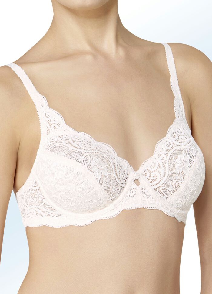 Triumph Amourette beugelbh met elastische kant WIT