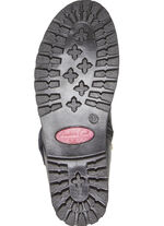 Andrea Conti veterlaarsje met pluizige pluche kraag ZWART