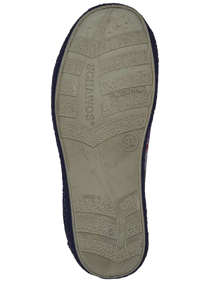 Slippers met kleurrijke bloemenprint GRIJS