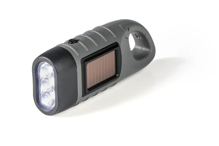 Zaklamp op zonne-energie voor noodgevallen en stroomuitval 