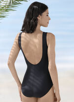 Badpak met geplaatste print en korset-top 