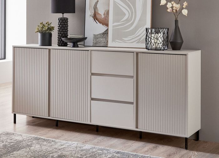 Dressoir met uitgebreide gegroefde voorkant KASJMIER