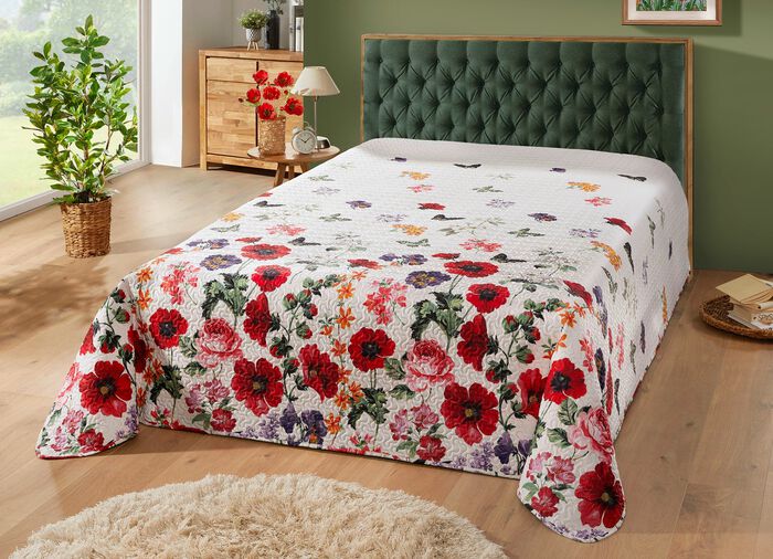 Digitaal bedrukte sprei en kussenslopen 