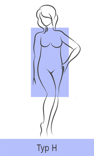 Damesgrafiek voor figuurtype H