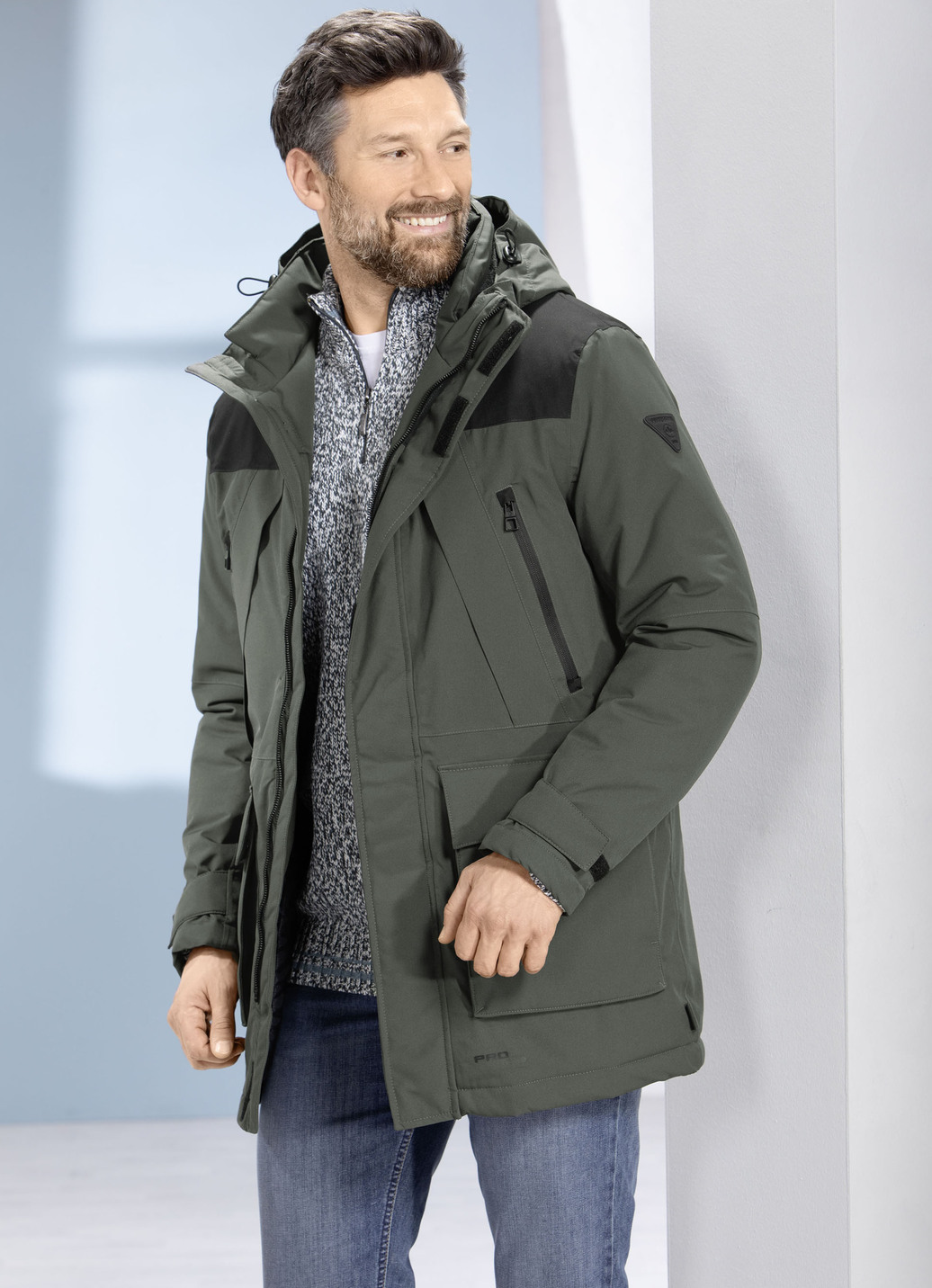 killtec heren Functionele parka/parka met afritsbare capuchon KOW 80 MN PRK, schwarz, XXL, 41848-000