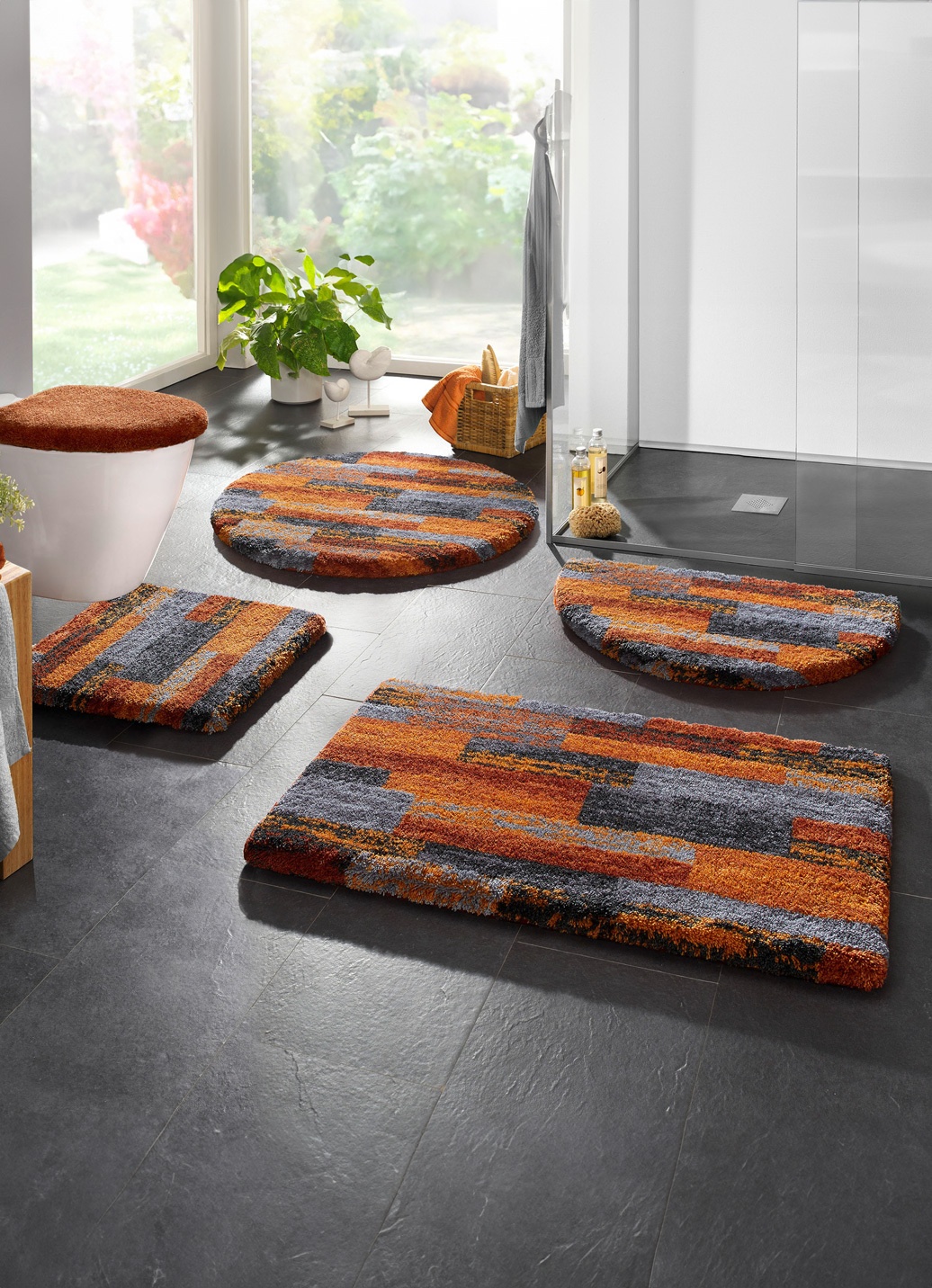 BAFAFA Badematten-Set mit Würfel-Puzzle-Druck BAFAFA Badematten-Set mit Würfel-Puzzle-Druck