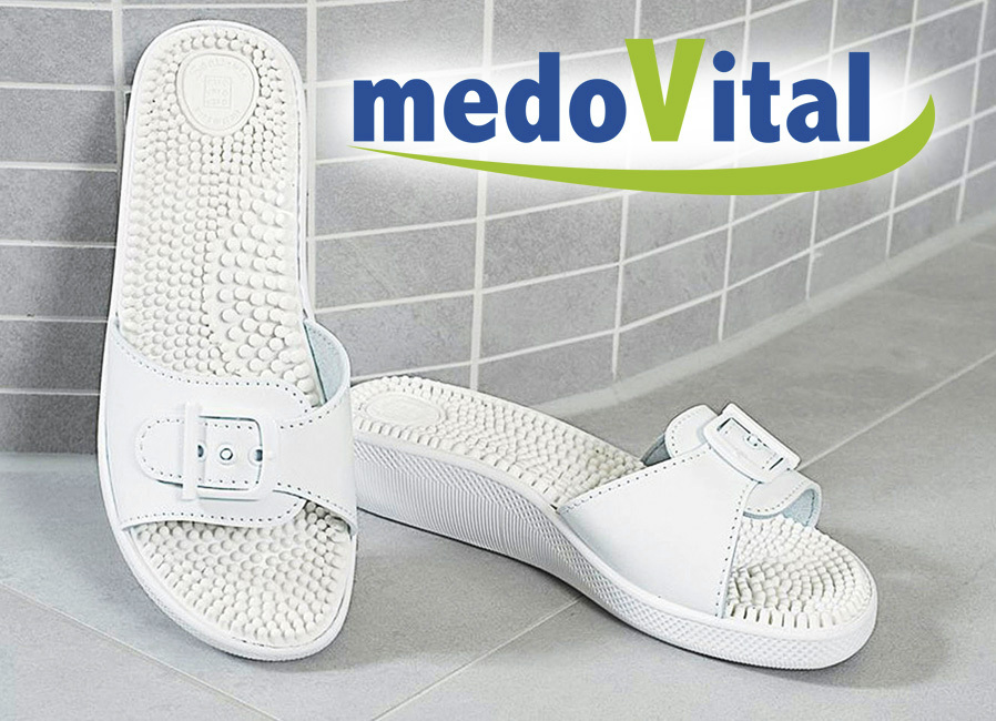 Massageslippers met anatomisch gevormd voetbed BADER